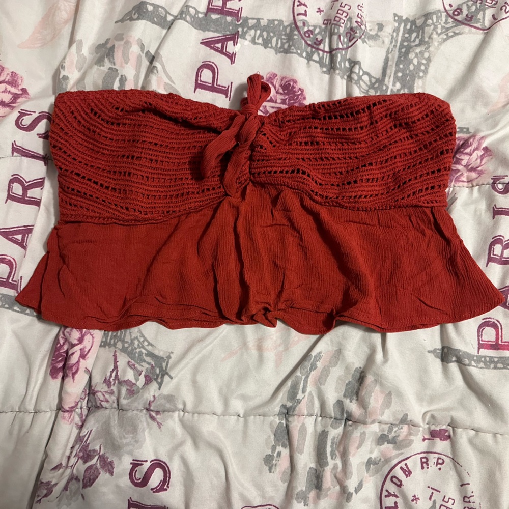 Rue21 Red Flowy Tube Top